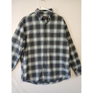Pendleton cotton flannel button up mens large -Flaw